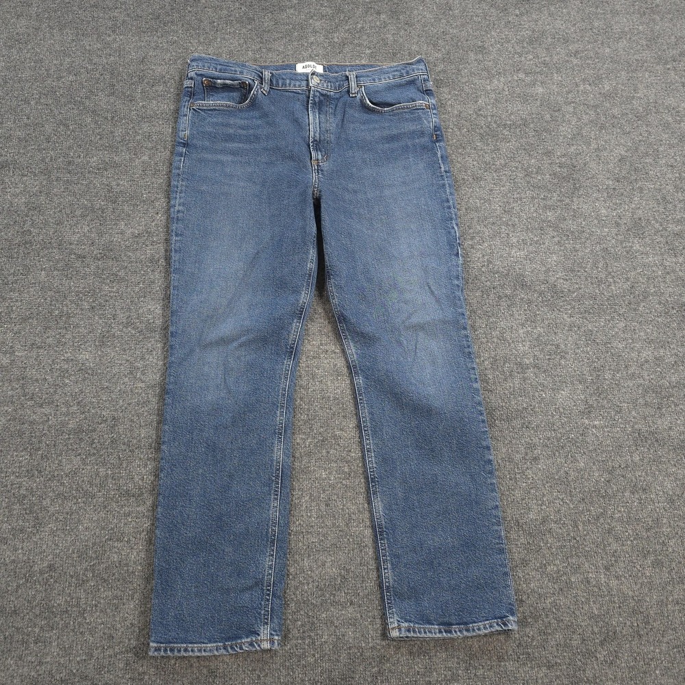 AGOLDE Jeans‎ Womens 31 Blue Merrel Mid Rise Straight Stretch Organic Denim